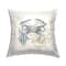 Stupell Industries Ocean Botanical Patterned Crab Design Throw Pillow, 18" x 18"